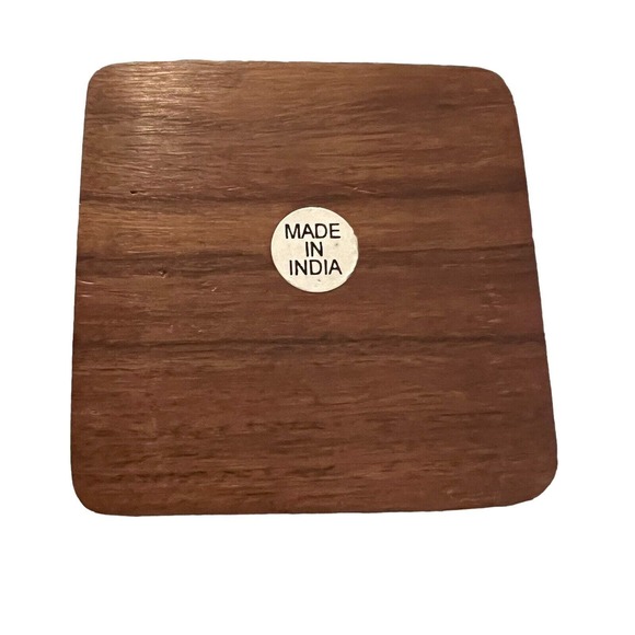 Compass in wooden folding box 2.5”x2.5”Nautical Anchor On Cover Made In India - Picture 8 of 9